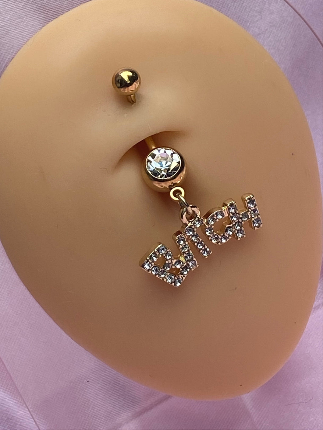 Gold “That B*tch” Belly Ring